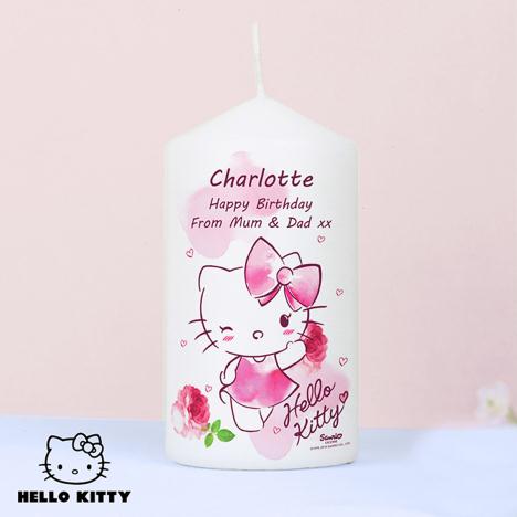 Personalised Hello Kitty Pink Blush Candle Extra Image 1